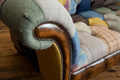 Patchwork Chesterfield 3 Seater Sofa